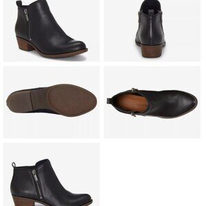 Lucky Brand Black Ankle Booties with Zipper